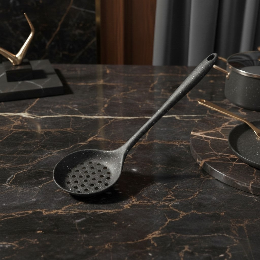 Non Stick Colander Slotted Spatula Turner – Heat-Resistant Cooking Tool 32 cm