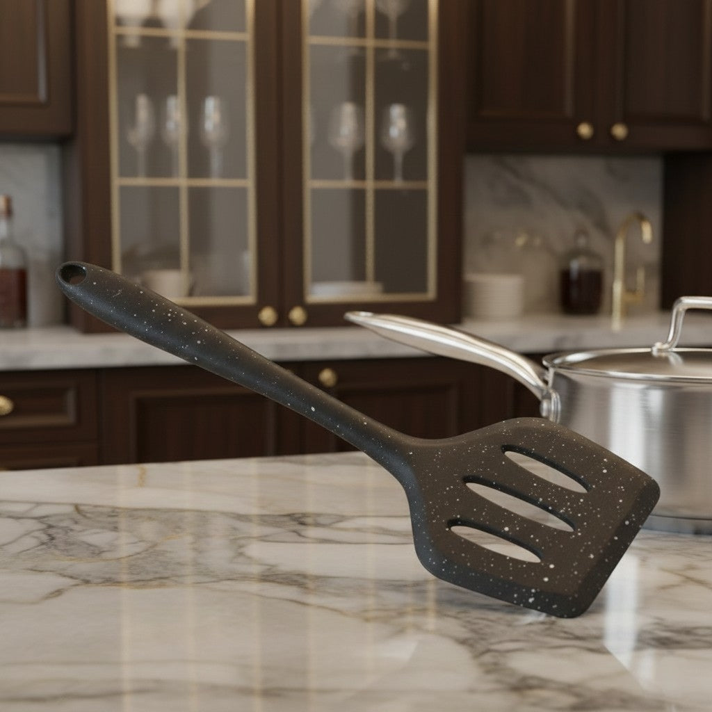 Non Stick Slotted Spoon Turner – Heat-Resistant Kitchen Tool Gadget 30 cm