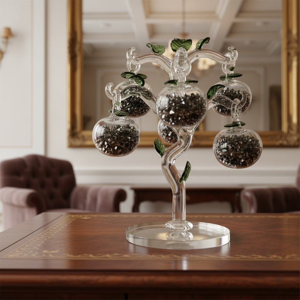 Elegant Crystal Fruit Tree Home Decor – 18 cm Decorative Piece