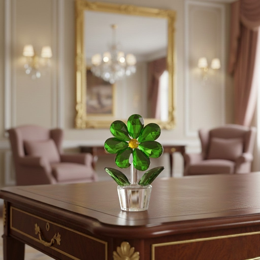 Crystal Glass Sunflower Home Decor – 11.5 cm Ornament