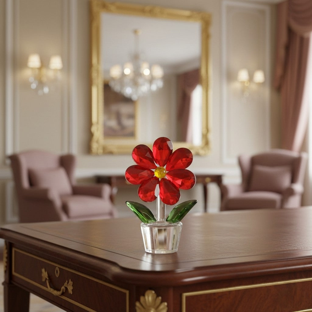 Crystal Glass Sunflower Home Decor – 11.5 cm Ornament