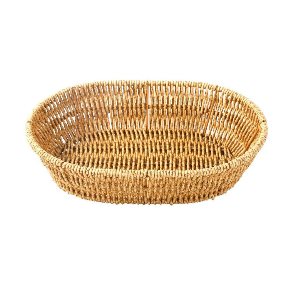 Handmade Wicker Rattan Basket – Decorative Fruit & Storage Basket 28×20.5×7 cm
