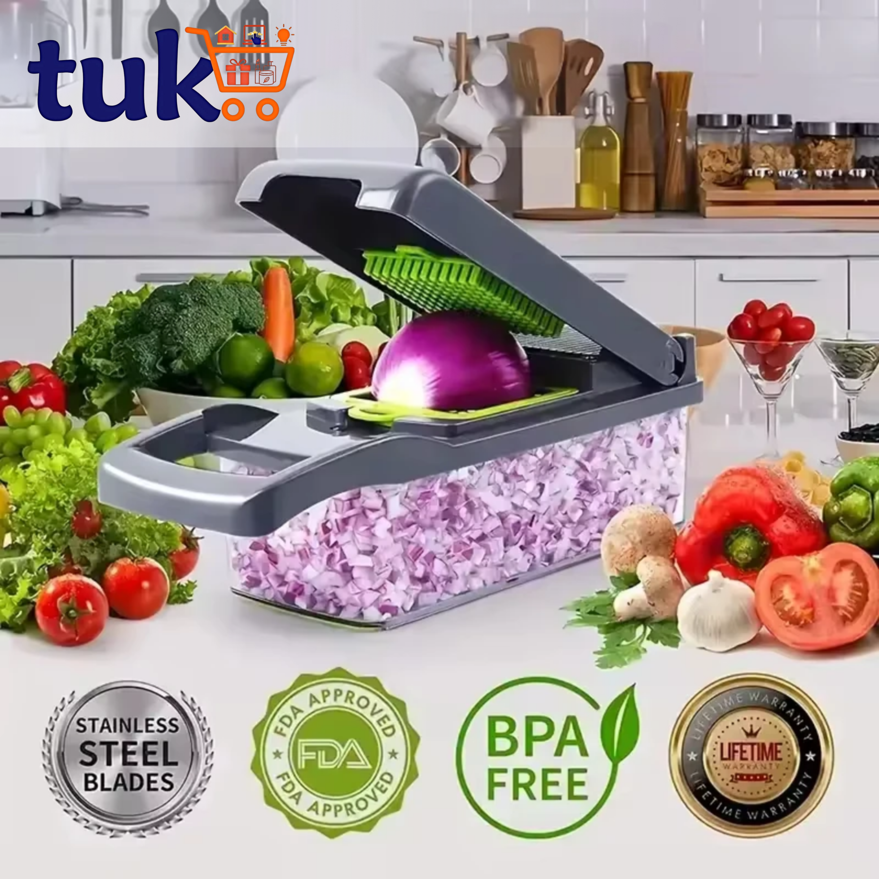 16-in-1 Vegetable Chopper & Slicer | Multi-Function Kitchen Cutter