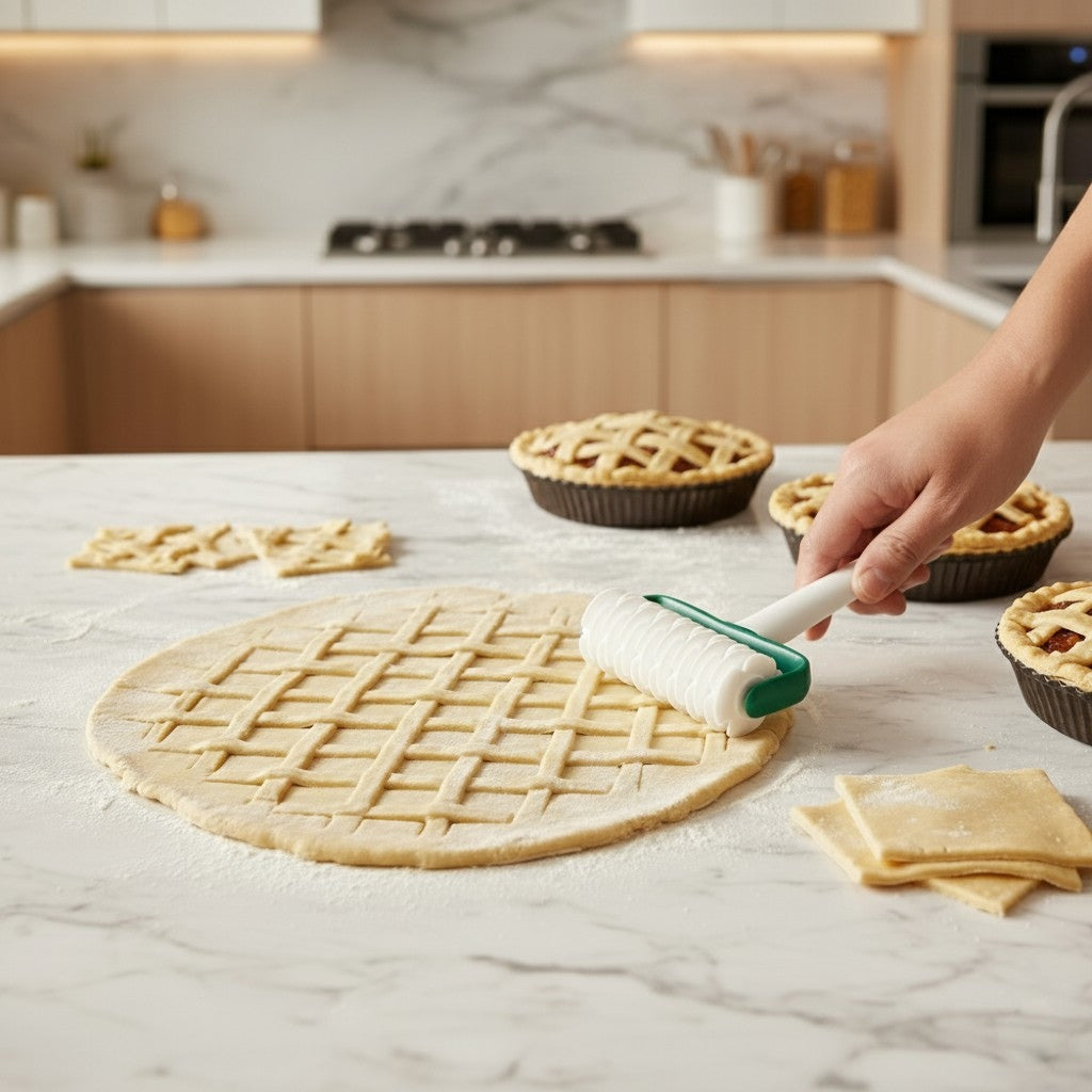 Lattice Dough Cutter Roller for Pie Crust – Easy Lattice Pastry Tool for Baking 17*11*4 cm
