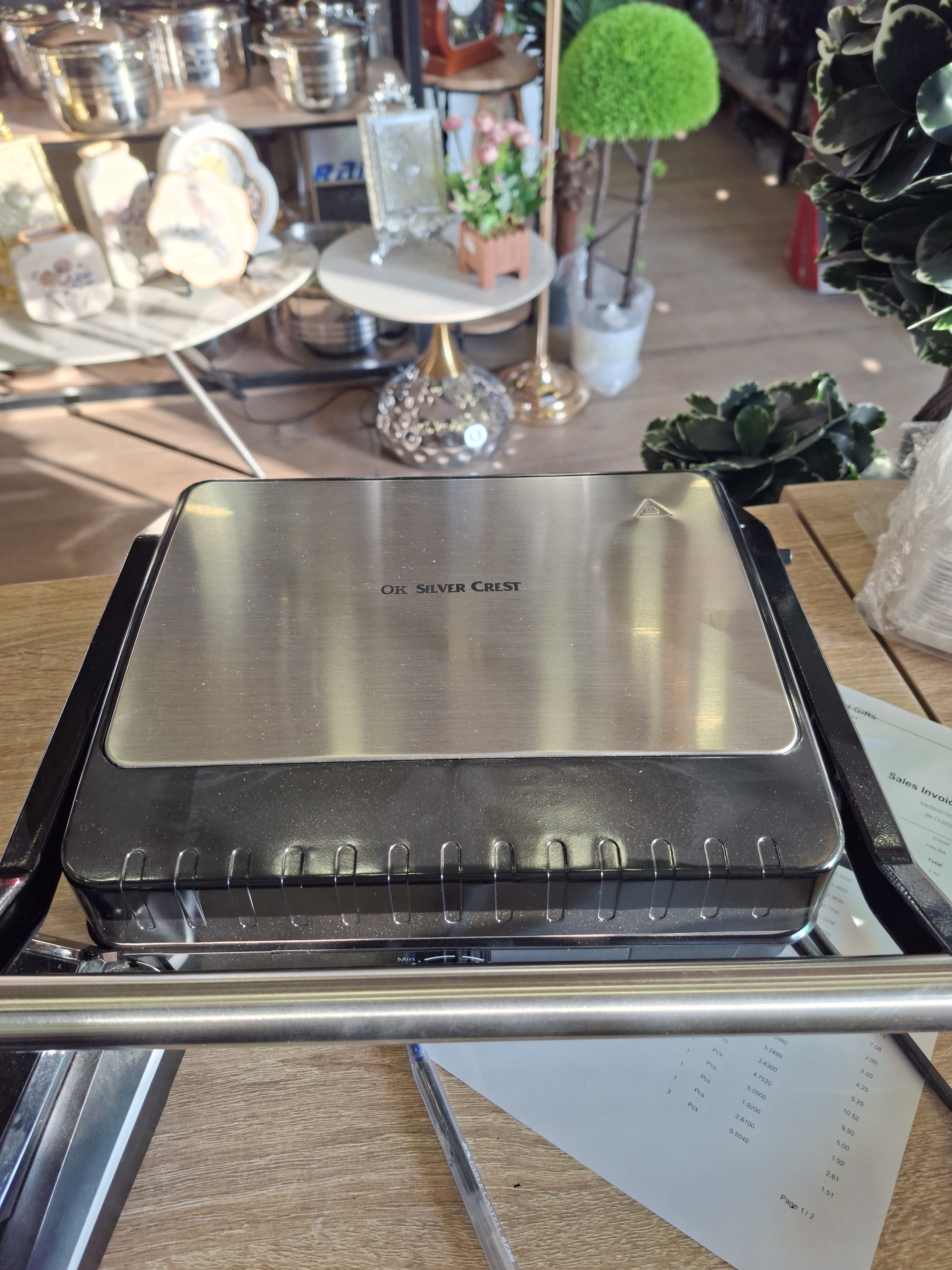 Silver Crest 2200W Electric Contact Grill & Sandwich Maker – Non-Stick Granite Plates, Adjustable Temperature, Multi-Purpose